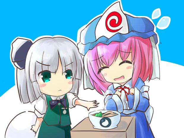 3時に間食しようとして怒られる幽々子 白田 忍 社畜 さんのイラスト ニコニコ静画 イラスト