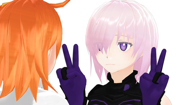 テンションだだ下がりダブルピース そらまめ さんのイラスト ニコニコ静画 イラスト