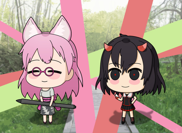 へんたつの二人 ヘナ絵 白小豆 さんのイラスト ニコニコ静画 イラスト