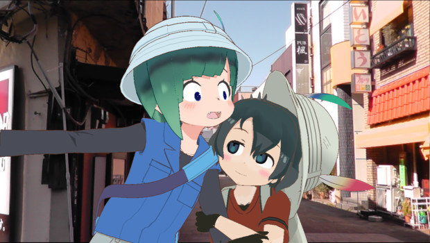 仲の良い主人公、いちゃつく二人 / TとMの融合体 さんのイラスト ニコニコ静画 (イラスト)