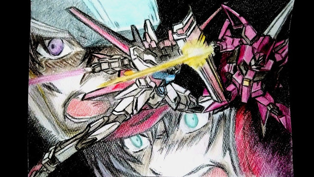 キラ エールストライクガンダムｖｓアスラン イージスガンダム ダーク さんのイラスト ニコニコ静画 イラスト