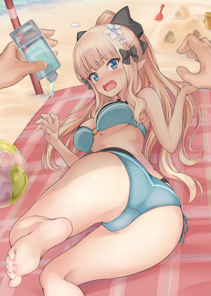 サレンママに日焼け止め塗ってあげ隊 大仲いと さんのイラスト ニコニコ静画 イラスト