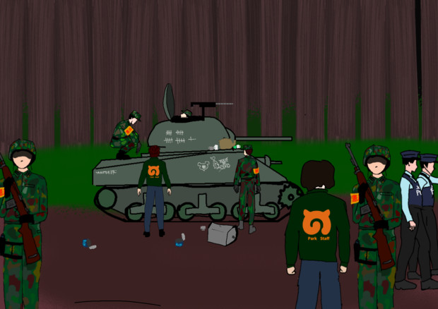 密猟者の戦車