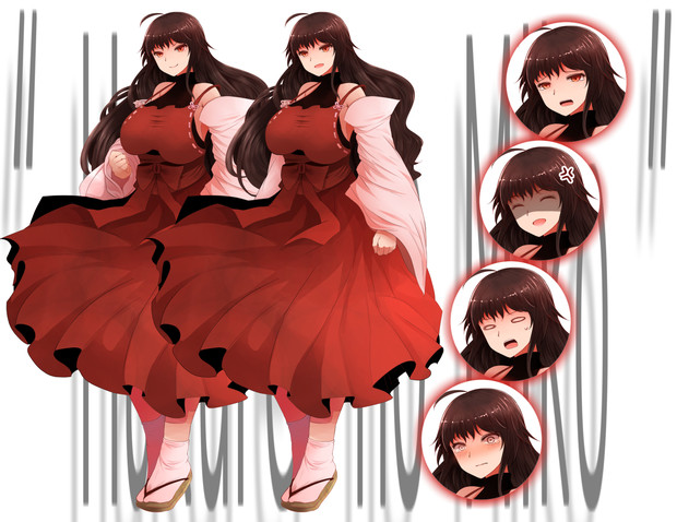 荒野沖氏製 先代巫女立ち絵 宮城隣 さんのイラスト ニコニコ静画 イラスト