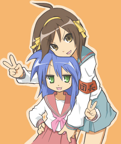 なんか昔描いたハルヒとこなた ５月病マリオ さんのイラスト ニコニコ静画 イラスト