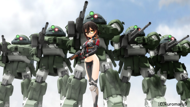 Mmdボトムズ ロボ子さんとat Gm3 百式p さんのイラスト ニコニコ静画 イラスト