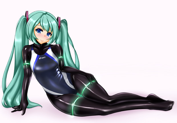 ラバースーツ 競泳水着ミク ピコヒロシ さんのイラスト ニコニコ静画 イラスト