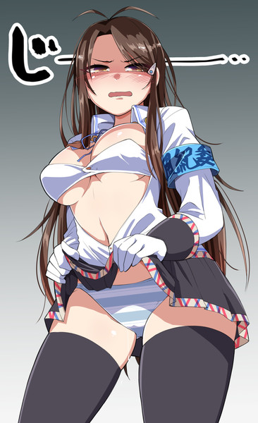 礼先輩に嫌な顔されながらパンツ見せてもらう絵 たくま さんのイラスト ニコニコ静画 イラスト
