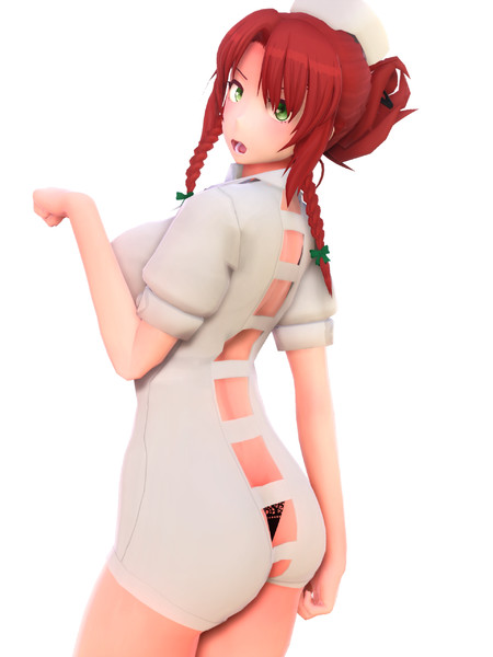 Mmd 背中がセクシーなナース服 Mit U さんのイラスト ニコニコ静画 イラスト