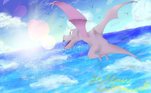 プテラの飛ぶ大空 Yellow Detteiu さんのイラスト ニコニコ静画 イラスト