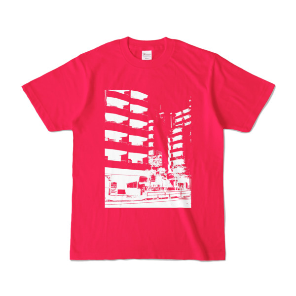 Tシャツ ホットピンク Ikebukuro_Building