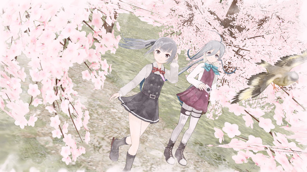 艦娘と桜並木 Ray Go静画祭vol 6 泥船艦隊 さんのイラスト ニコニコ静画 イラスト