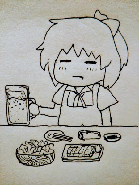 晩酌して癒えるぢゆし やぎくん さんのイラスト ニコニコ静画 イラスト