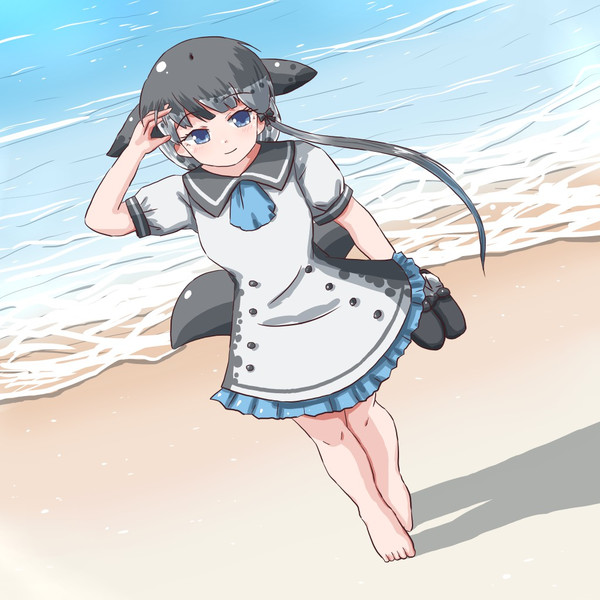 波打ち際のイッカクちゃん 向山 さんのイラスト ニコニコ静画 イラスト