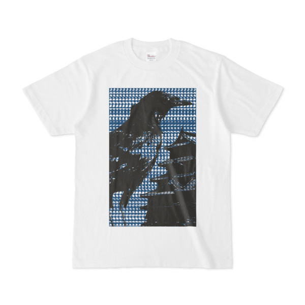 シンプルデザインTシャツ M-CrowCastle(NAVY)