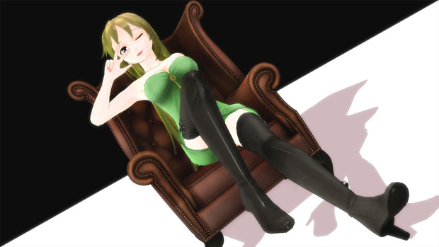 豪華な椅子で小悪魔ピースなセクシー玲霞さん 139 Fate Mmd カトラス リトルジャックp さんのイラスト ニコニコ静画 イラスト