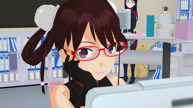 Mmdアクセサリ アリスギアコラボっぽいメガネ レンズの質感あがった かな シバっち さんのイラスト ニコニコ静画 イラスト