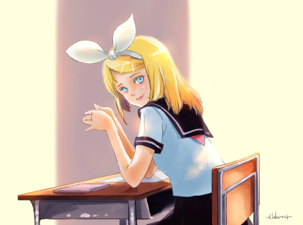 席替えしたら隣に座った子がやたら可愛い 一譲 計 さんのイラスト ニコニコ静画 イラスト