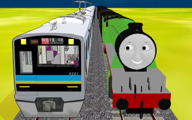にゅーたうん電車とふらいんぐきっぱー スワラ さんのイラスト ニコニコ静画 イラスト