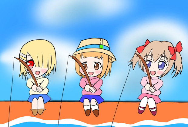 火曜新アニメは女の子 釣り 絵描きの冒険者katosan さんのイラスト ニコニコ静画 イラスト