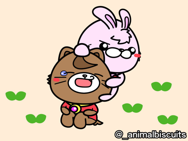慰めるウリンと喜ぶワンワン あにまるびすけっと あにまるびすけっと さんのイラスト ニコニコ静画 イラスト