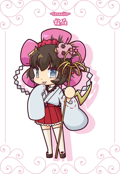 天然石擬人化 桜石 ねりけしぽんす さんのイラスト ニコニコ静画 イラスト