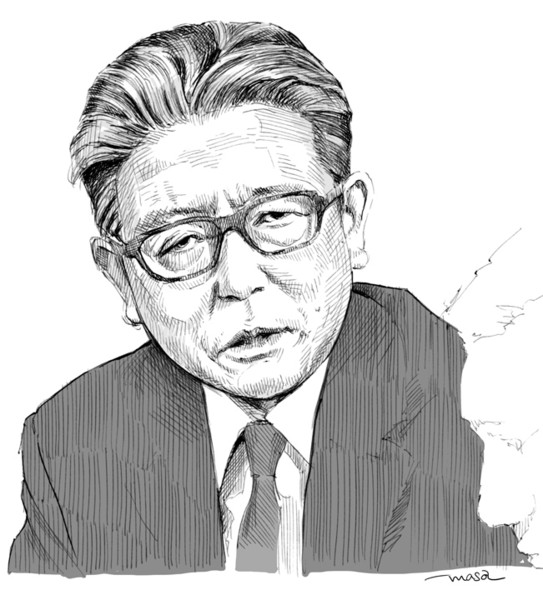 追悼似顔絵：久米明さん