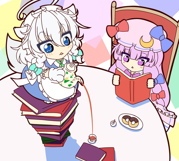 高いとこからお茶を入れると ムームー さんのイラスト ニコニコ静画 イラスト