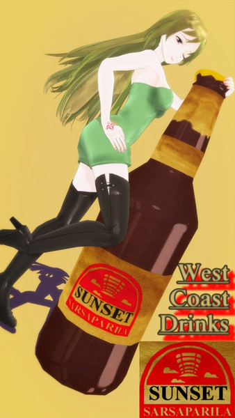 背景一色ポスター風 サンセット サルサパリラ 広告2 Fate Mmd カトラス リトルジャックp さんのイラスト ニコニコ静画 イラスト