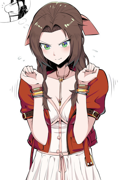 気にしちゃうエアリス しむれ さんのイラスト ニコニコ静画 イラスト