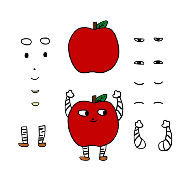 りんごろう パーツ分け K原 さんのイラスト ニコニコ静画 イラスト