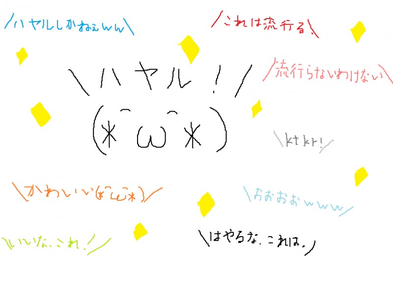 流行る 顔文字