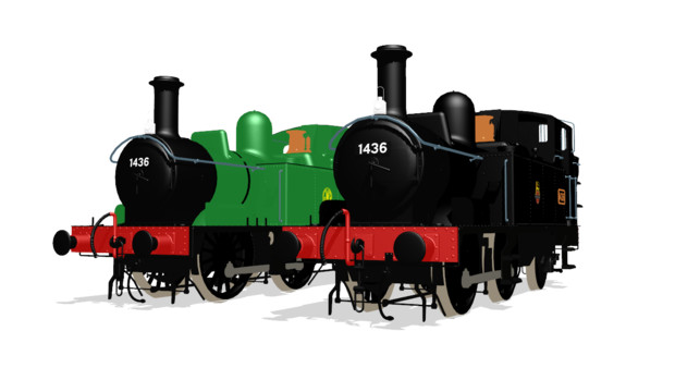 Mmdモデル配布 Gwr 1400 Class 蒸気機関車 くらす さんのイラスト ニコニコ静画 イラスト