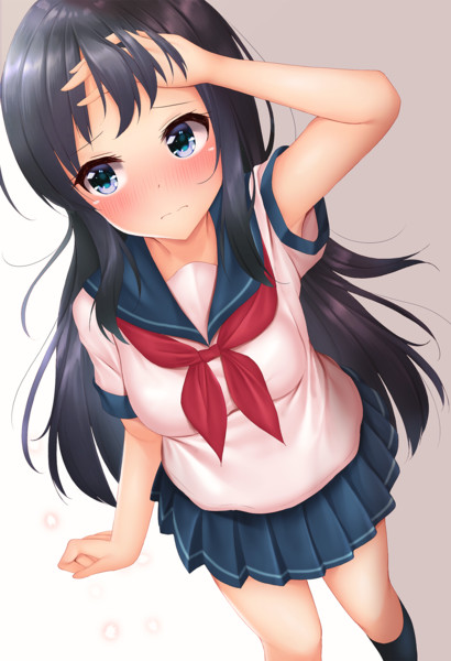 君 顔赤いわよ わ わたしがおでこで熱を測ってあげる みなとぉぉぉおじたんぅぅぅ さんのイラスト ニコニコ静画 イラスト