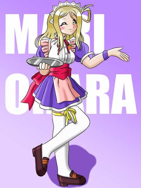 小原鞠莉 In Piaキャロ2号店制服 メイドタイプ 飯菜牡牛 さんのイラスト ニコニコ静画 イラスト