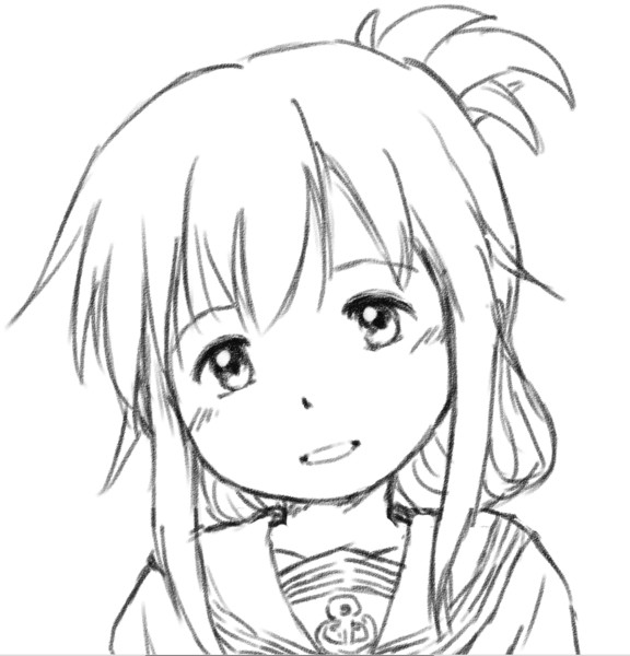 はにかみながらこちらを見つめる電ちゃん ざつ さんのイラスト ニコニコ静画 イラスト