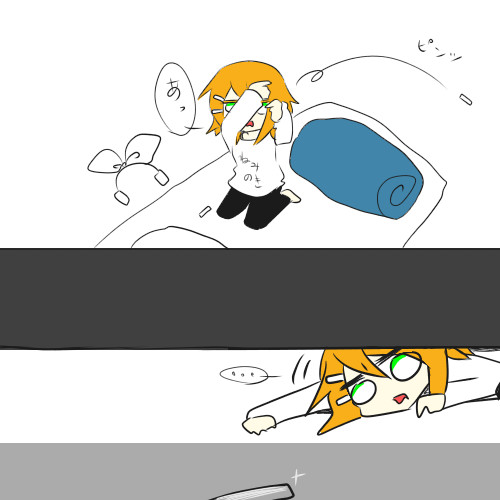 すきまにはいりこんだものをのぞくリン Nanaknomonme さんのイラスト ニコニコ静画 イラスト