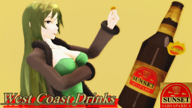 背景一色ポスター風 サンセット サルサパリラ 広告4 Fate Mmd カトラス リトルジャックp さんのイラスト ニコニコ静画 イラスト