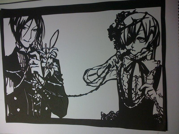 シエルとセバス 切り絵 祐 Yuu 神宮 祐黄 さんのイラスト ニコニコ静画 イラスト