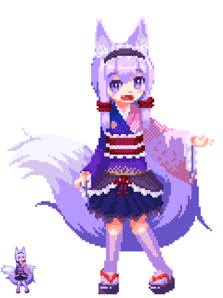 きつね和ゴスゆかりさんドット絵 Cade さんのイラスト ニコニコ静画 イラスト