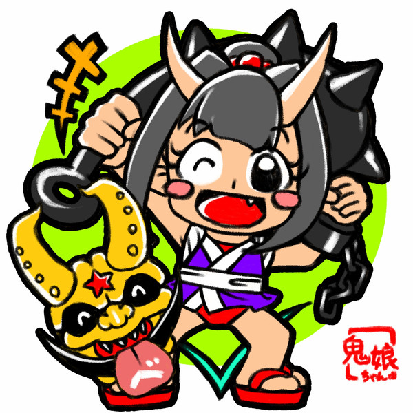 ビックリマン風の鬼娘ちゃん ゾル種 偽者 さんのイラスト ニコニコ静画 イラスト