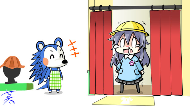 どうぶつたちが住む島にある服屋でピッタリの服一式を揃えてもらった にょにょ さんのイラスト ニコニコ静画 イラスト
