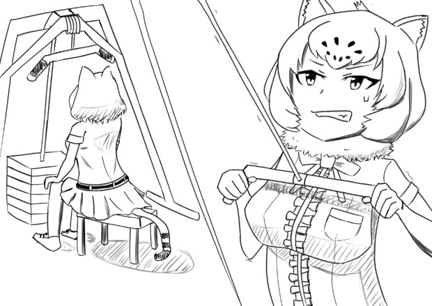 ラットプルダウンで広背筋を鍛えるジャガー ぱち さんのイラスト ニコニコ静画 イラスト