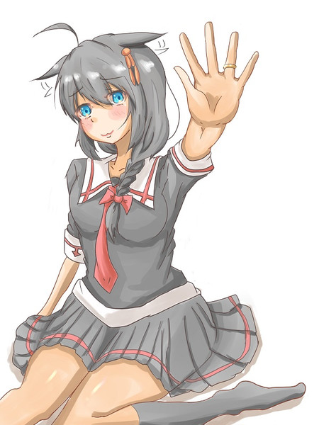 指輪をもらってにやける時雨ちゃん 宇津教次 さんのイラスト ニコニコ静画 イラスト