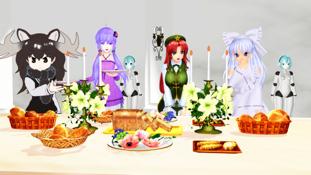 夕食 はい どうぞ Raksaasa さんのイラスト ニコニコ静画 イラスト