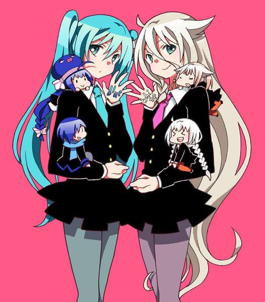 青髪組 白髪組 初音ミク Ia 他 浅井麻 さんのイラスト ニコニコ静画 イラスト