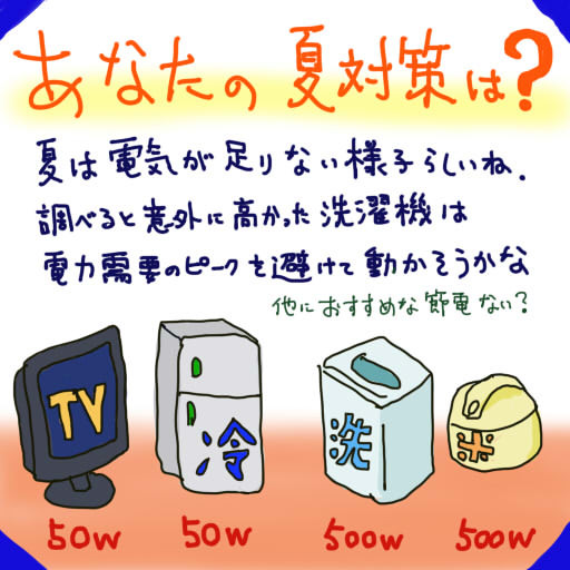 簡単に節電できる方法教えて トっくん さんのイラスト ニコニコ静画 イラスト
