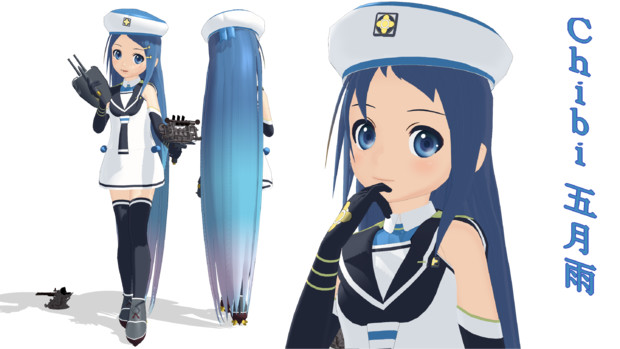SSR式_艤装つき五月雨改ver1.20改変、Chibiーズ・モデル配布予告
