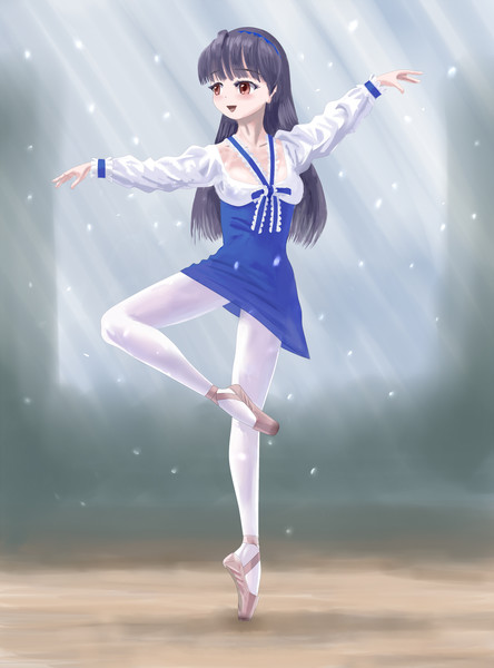 蒼いドレスチュチュのバレリーナ 碓井央 さんのイラスト ニコニコ静画 イラスト