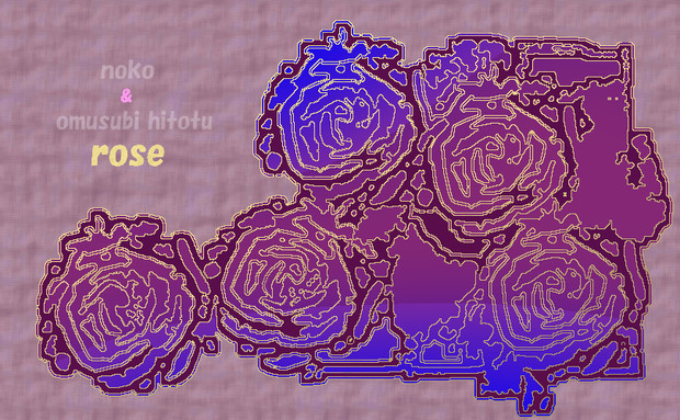 薔薇 線画 二重線 金色 背景紫 おむ050 Omusubi Hitotu さんのイラスト ニコニコ静画 イラスト